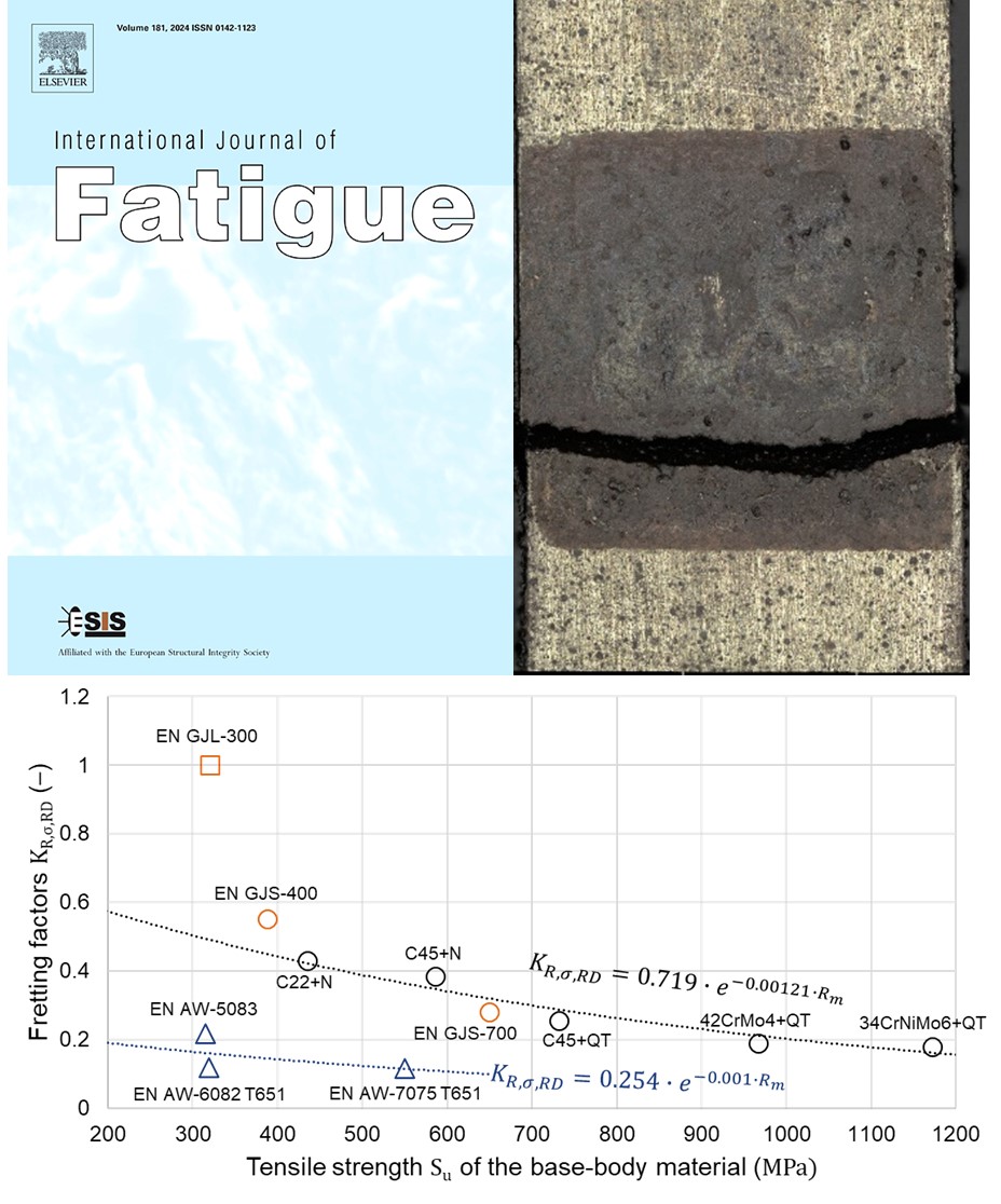 Publication of research results in the field of fretting fatigue