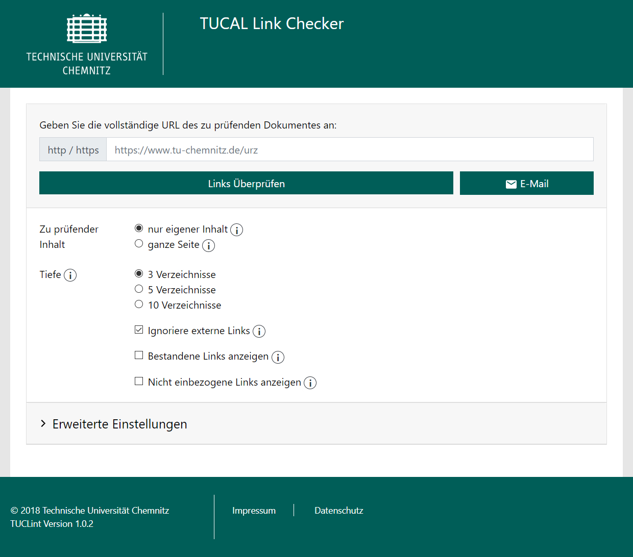 Links überprüfen mit dem TUCAL Link Checker