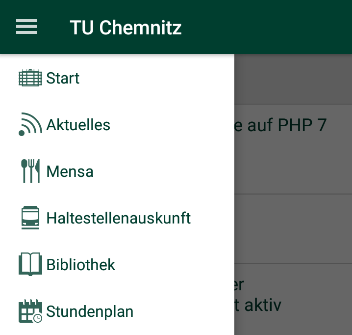 Neues von der TU Chemnitz App