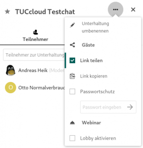 TUCcloud-Chat: Share