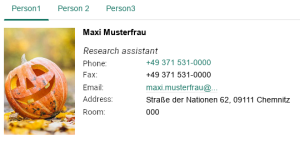Example Contact Card