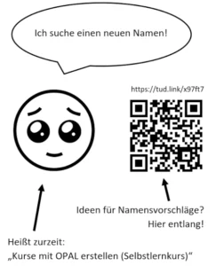 Bittender Smiley mit QR-Code